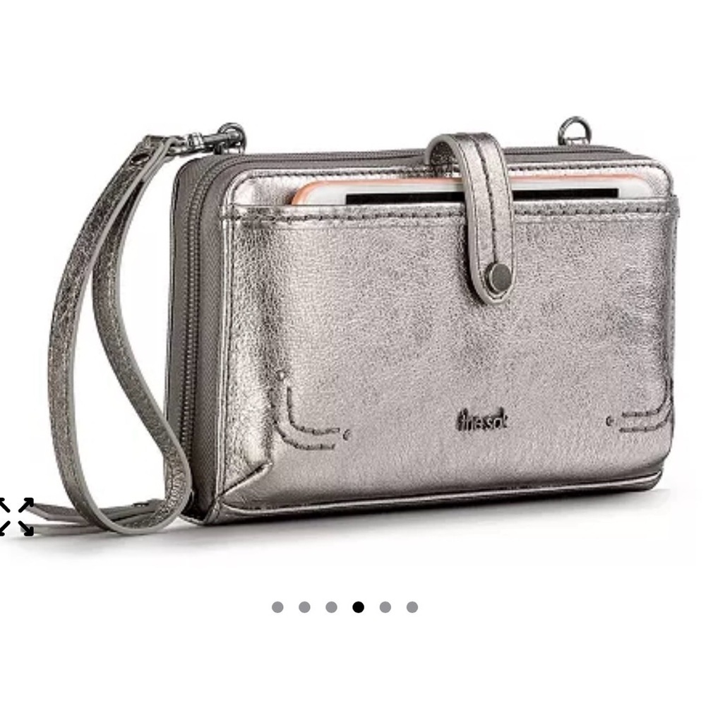 The Sak Metallic Silver Wristlet- NWOT - Picture 2 of 12